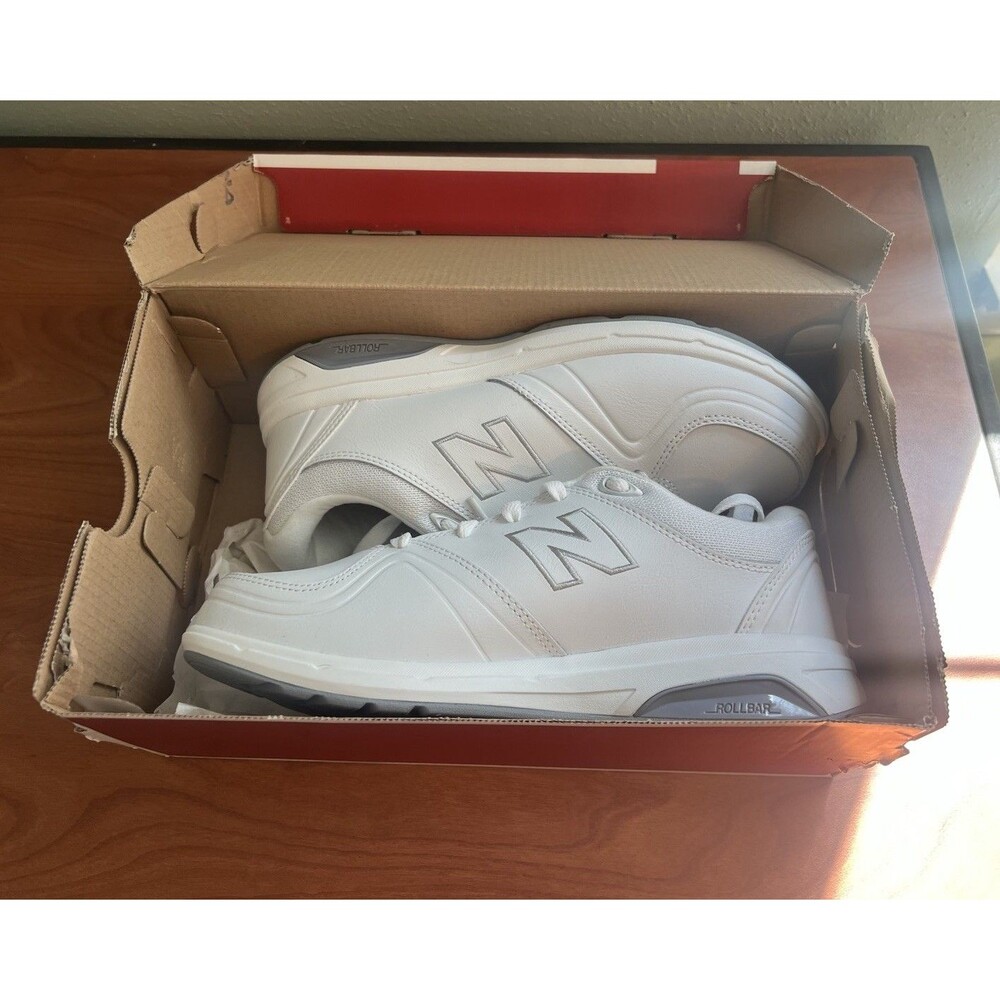 New Balance 813 Women's 7.5 2E White Leather Walking Shoes WW813WT NIB Wide
